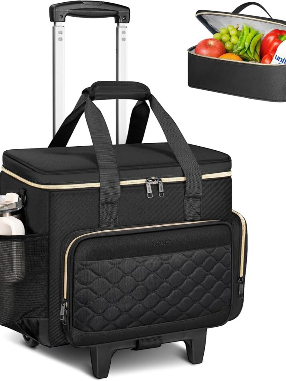 15.6" Teacher Rolling Bag with Insulated Lunch Bag, Bag with Wheels | Rolling To